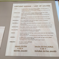 Carta de salsas